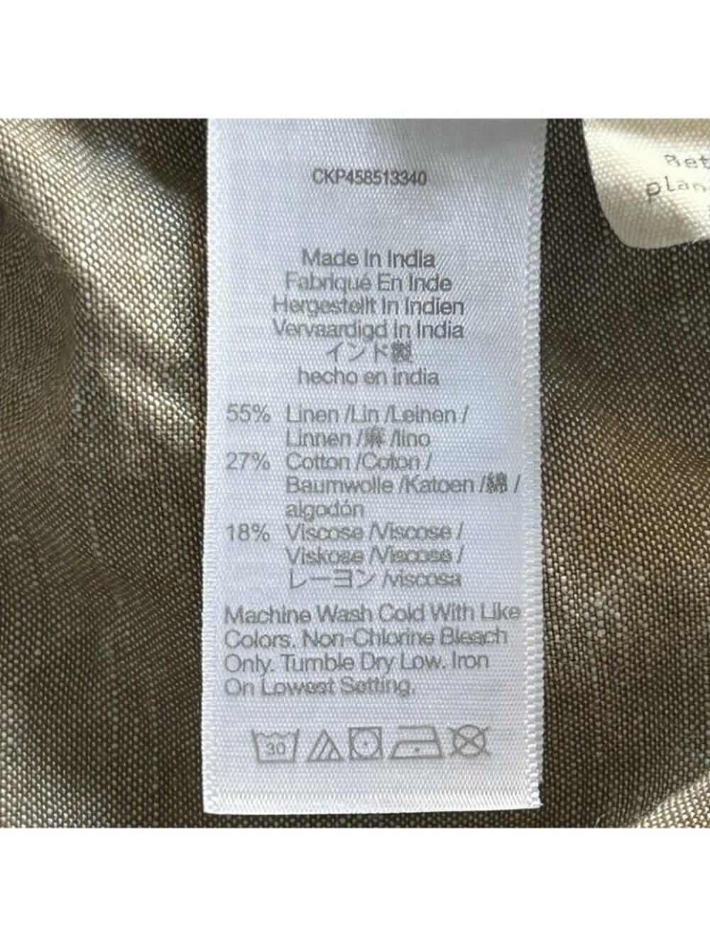 Madewell Dress Womens XXL Mini Beige Linen Blend Alexandra Button Front Pockets - Picture 3 of 12